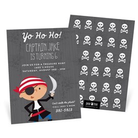 Yo Ho Pirate - Birthday Invitations