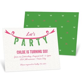 Party Garland - Birthday Invitations