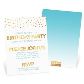 Golden Birthday - Party Invitations