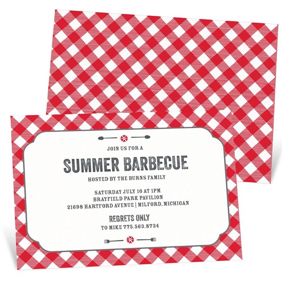 Picnic Table - Party Invitations