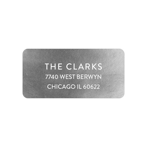Silver Greeting - Address Labels
