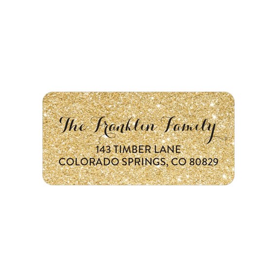 Gold Glitter - Address Labels