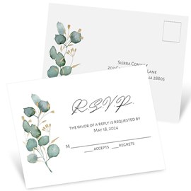 Glam Greenery - Response Postcard