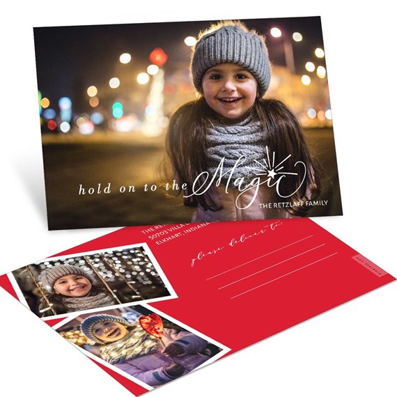 Hold Onto the Magic - Christmas Postcard