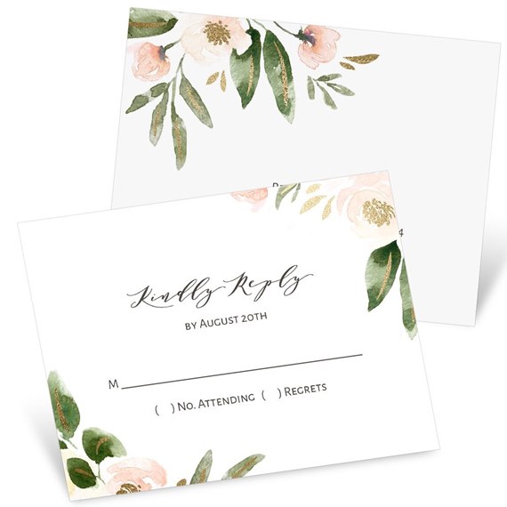 Blush Floral - Response Postcard