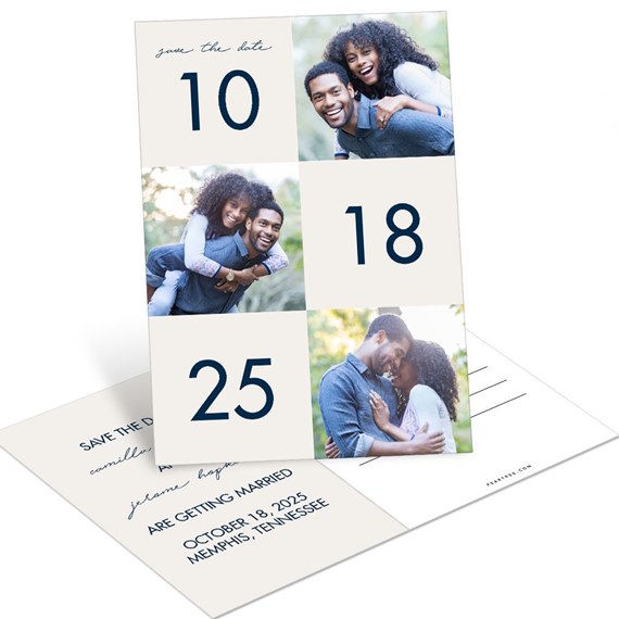 Photo Grid - Save the Date Postcards
