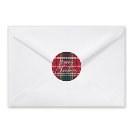 Holiday Plaid - Envelope Seals