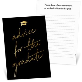 Grad Advice - Graduation Party Advice Cards