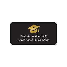 Grad Hat - Graduation Address Labels