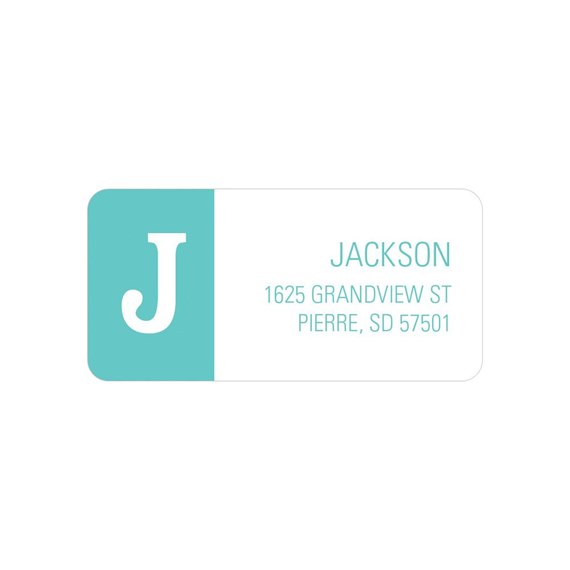 Simple Initial - Address Label