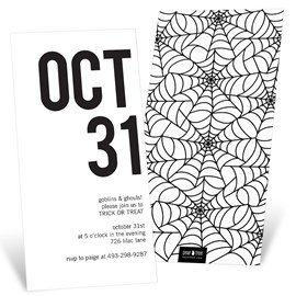 Weaving Webs - Halloween Party Invitation