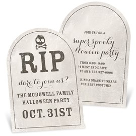Spooky Tombstone - Halloween Party Invitation