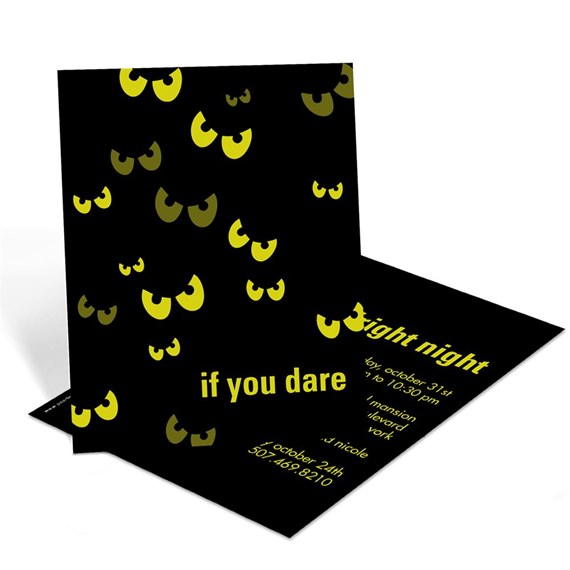Bat Eyes Beware - Scary Halloween Party Invitation