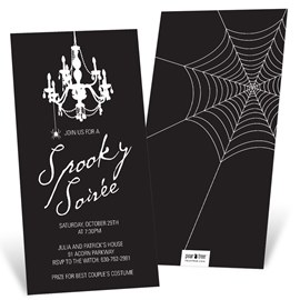 Chandelier Web - Scary Halloween Party Invitation