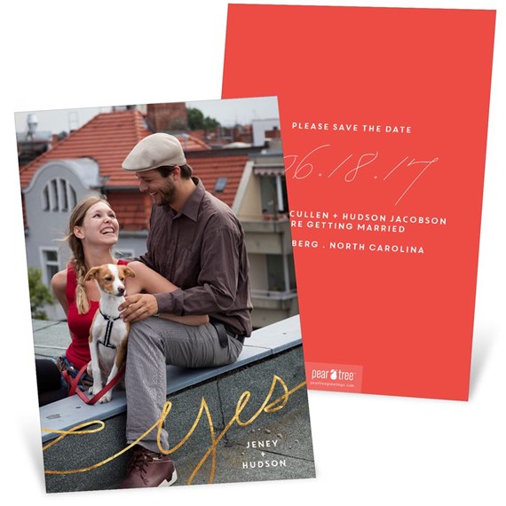 Swirling Yes - Save The Date Cards
