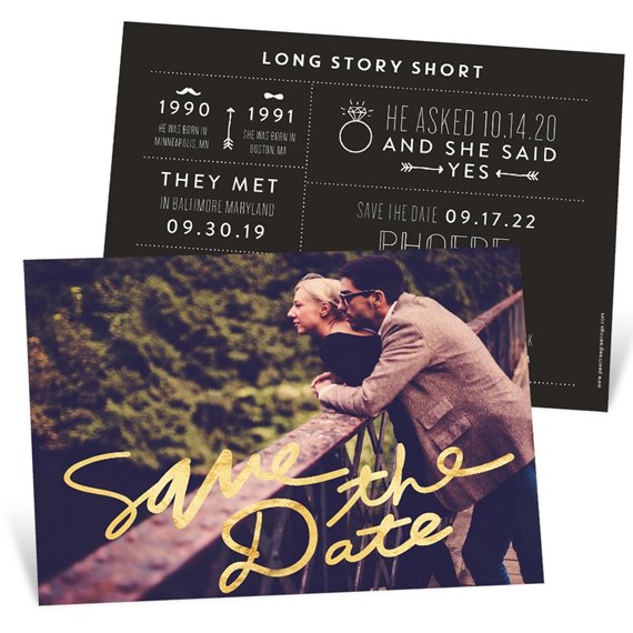 Bold Foil - Save The Date Cards