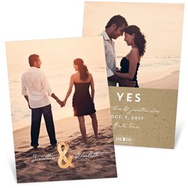 Me & You Foil - Vertical Save The Date Cards