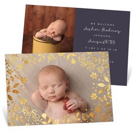 Foil Flower Bed - Birth Announcements