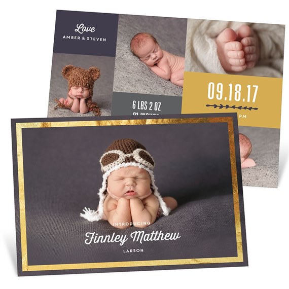 Gilded Frame - Birth Announcements