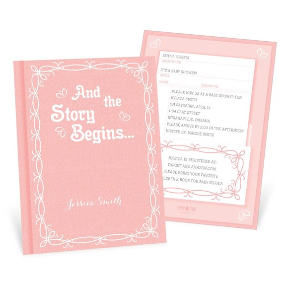 The Story Begins - Baby Shower Invitation