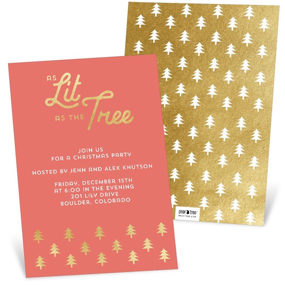 We're Lit - Holiday Party Invitation