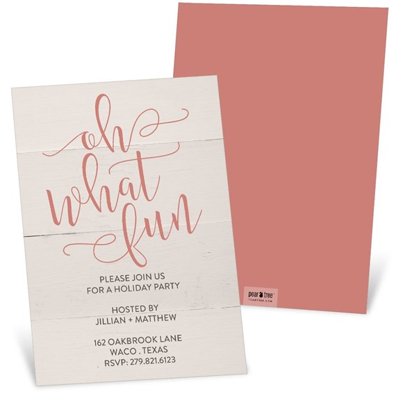 Oh What Fun - Holiday Party Invitation