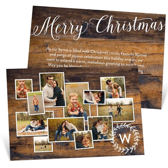 Woodgrain Collage - Christmas Card