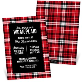 Plaid Party - Holiday Party Invitation
