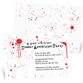 Zombie Party - Halloween Invitation