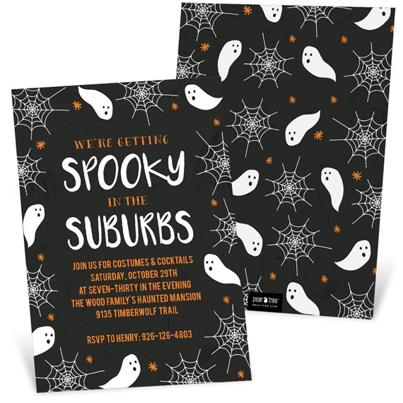 Spooky in the Suburbs - Halloween Invitation