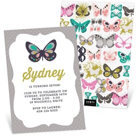 Butterfly Party - Birthday Party Invitation
