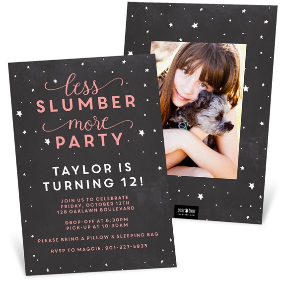 Slumber Party - Birthday Party Invitation
