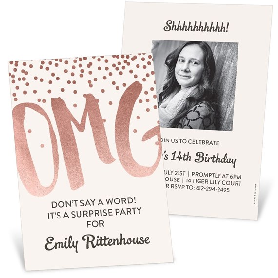 OMG Surprise - Birthday Party Invitation