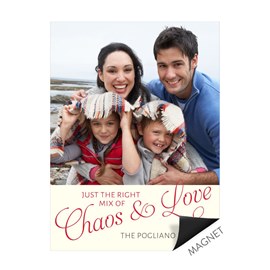 Chaos and Love - Magnet Christmas Card