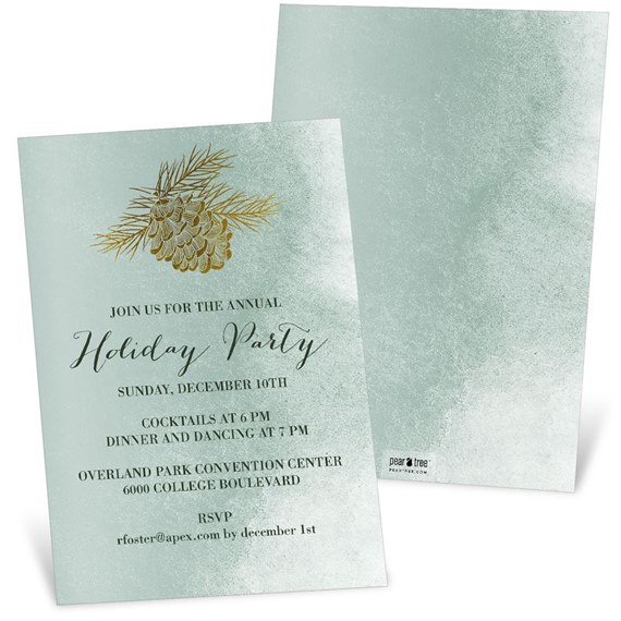 Gold Pines - Holiday Party Invitation