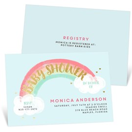 Rainbow Celebration - Baby Shower Invitations