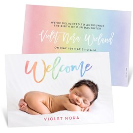 Rainbow Welcome - Birth Announcements