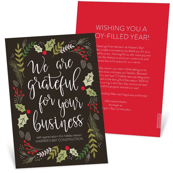 Grateful - Business Holiday Card
