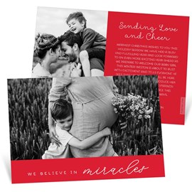Believe in Miracles - Pregnancy Announcement Card