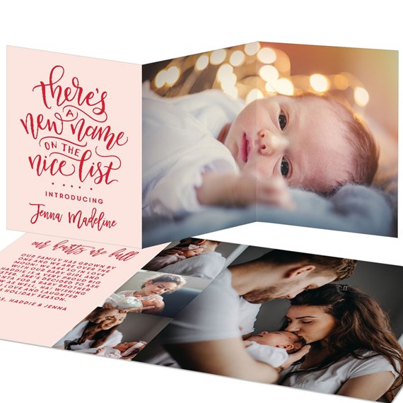 Christmas card sale birth announcement