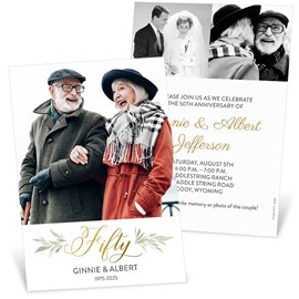 Painted Greens - Anniversary Invitations