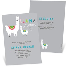 Llama Mama - Baby Shower Invitations