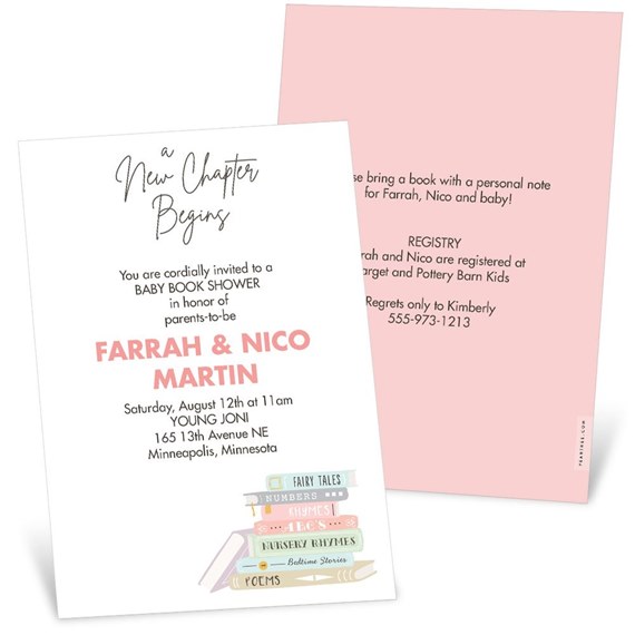 Brand New Chapter - Baby Shower Invitations