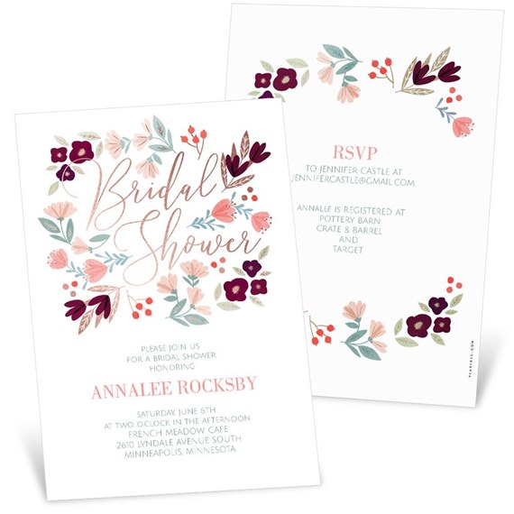 Floral Whimsy - Bridal Shower Invitations