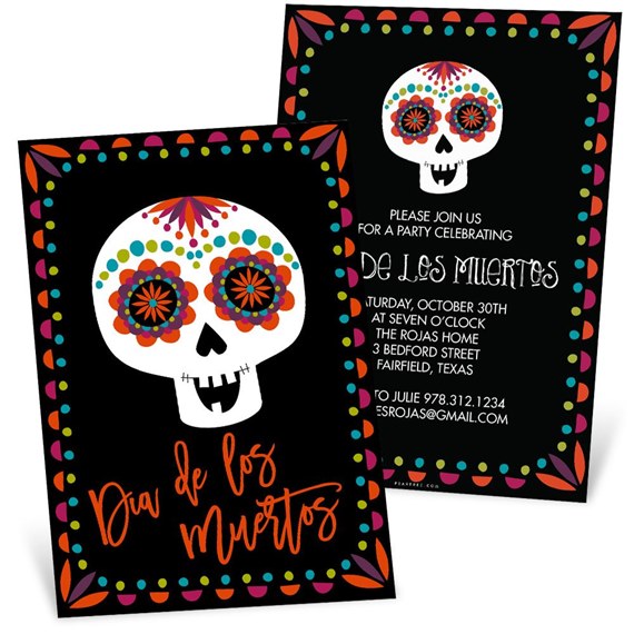 Sugar Skull - Halloween Invitation