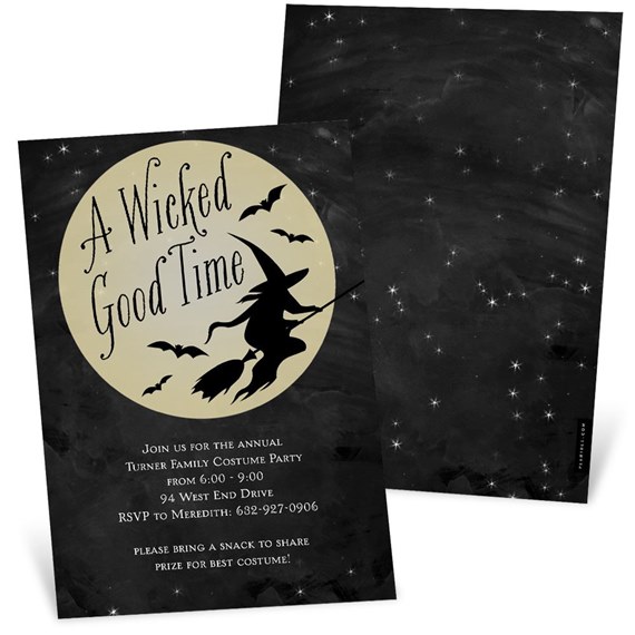 Wicked Good Time - Halloween Invitations