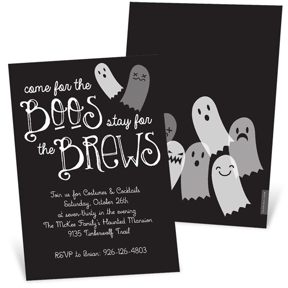 Boos and Brews - Halloween Invitation