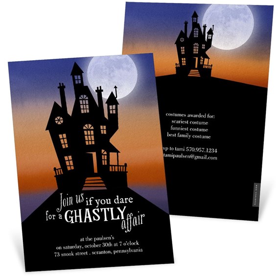 Ghastly - Halloween Invitations