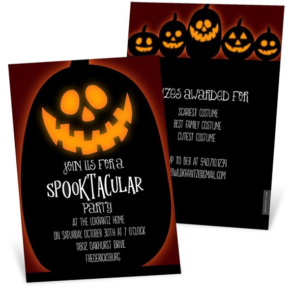 Jack-o-Lantern - Halloween Invitation