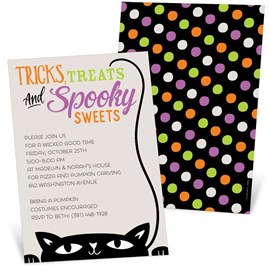 Tricks and Treats - Halloween Party Invitation